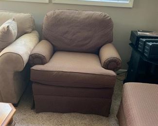 #11 Brown (polka-dot) BestChair w/ottoman(rolls) $100.00