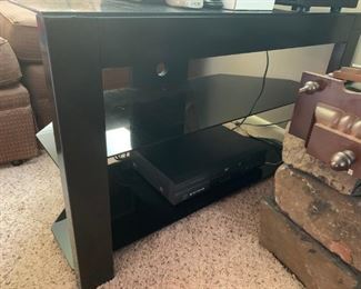 #21 Black/Glass Entr. Ctr w/1 shelf 18x40x23.5 $30.00