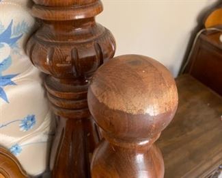 #24 Vanity Dresser w/mirror and stool 44x16.5x30.5 Mirror 43x37 on Wheels $225.00
#25 Chest of 4 drawers - inlaid 32x17x45 $225.00
#26 Full Headboard/Footboard - as is $125.00