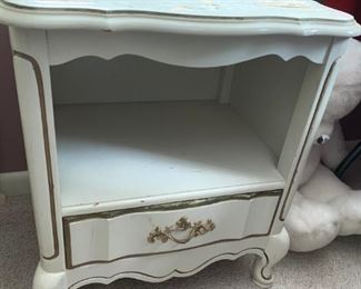 ##37 French Provencial Bedside Table w/ 1 drawer & opening 22x16x25 $65.00