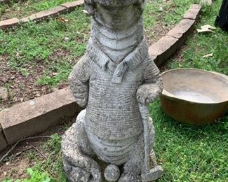 #60 Concrete Gator - 21" Tall (golfing gator) $30.00