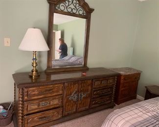#5 Dresser w/mirror 76x20x31 Mirror 33x55 $125.00