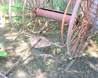 Antique fire hose carrier