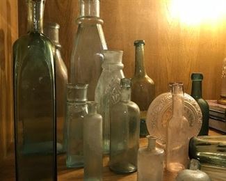 Antique food storage bottles. An extra large 16” example.