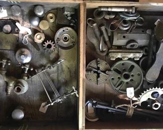 Steampunk !!! An incredible vintage and antique collection of unusual fittings, gears, metal parts, and hardware. 