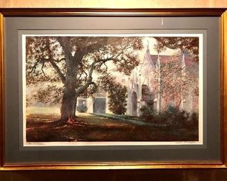 Robert Malcolm Rucker limited edition lithograph of Manresa.  