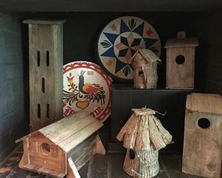 Handmade birdhouses