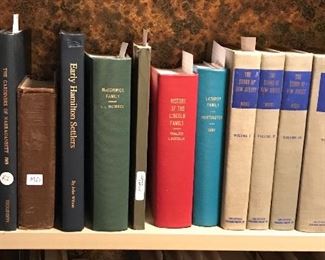 Part of the genealogy library - Rhode Island, Maryland, New Jersey, . Titles on McCormick,  Craven, Lincoln and Lathrop families. The Story of New Jeresey in five volumes. 