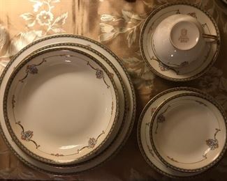 Noritake “Laureate”, #61235, complete service for 11, including 7 serving pieces.