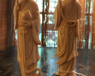 Antique 19th Century Chinese figurines, letter of age over 100 years provided. 