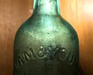 Early 19th Century Philadelphia blob top squat bottle 