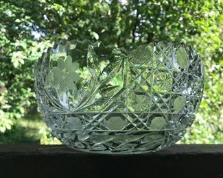 Impressive display of “ABP” American Brilliant Period cut glass.
