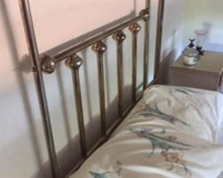 Full BRASS bed frame and mattress