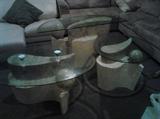 Modern Glass Coffee Table & End Tables