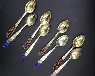 Sterling & 18K Gold Sovietski Collection Spoons https://ctbids.com/#!/description/share/157130