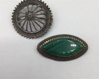 A Pair of Sterling Silver Brooch Pins https://ctbids.com/#!/description/share/157236