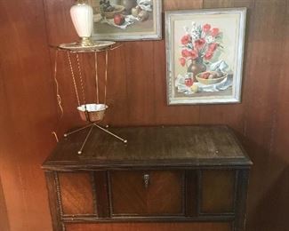 Vintage Radio Cabinet.
Mid Century Plant Stand
Paint by Number Paintings