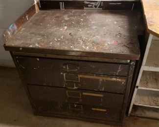 Antique tool cabinet