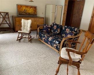 Ratan Furniture, MCM cabinet and artwork