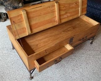 Rustic Mexican Coffee table with cool lift up compartment