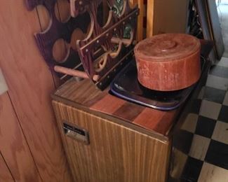 Mini fridge, wine rack