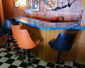 Bar stools, bar decor, bar