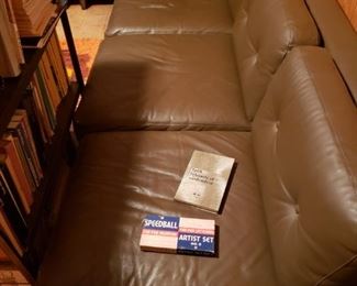 Sofa, books, more