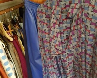 Blue leather skirt!