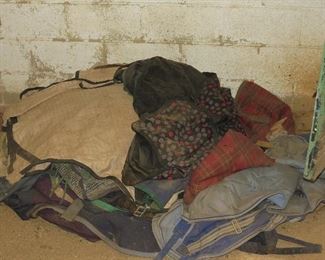 HORSE BLANKETS. WILL BE SORTED AND CLEANED.