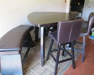 BAR HEIGHT KITCHEN TABLE/BENCH/BARSTOOLS