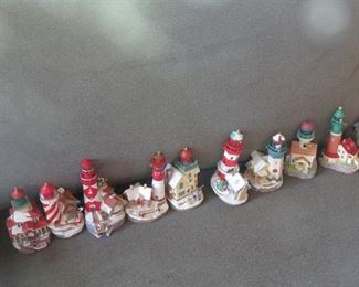 CHRISTMAS TREE HALLMARK LIGHTHOUSES.