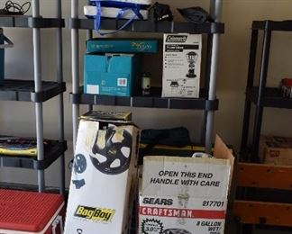 Craftsman WET/Dry Vac, Coleman Lantern, Golf Bag Boy