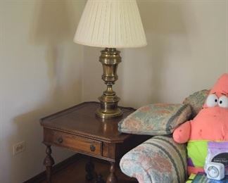 Side Table, Lamp