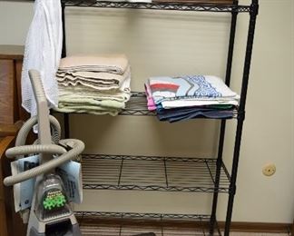 Steam Vac, Storage Unit, Linens