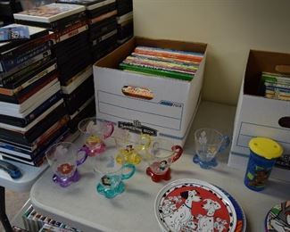 Children's Disney Dishes, Cups, & Books
