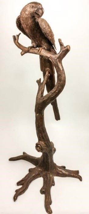 Lot 46 - Phillips Bronze Macaw Parrot Sculpture