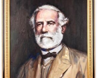 Lot 263 - Art Oil Painting Robert E. Lee by Lindsey