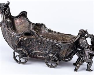 Lot 3a - Antique French Sterling Silver+ Center Piece