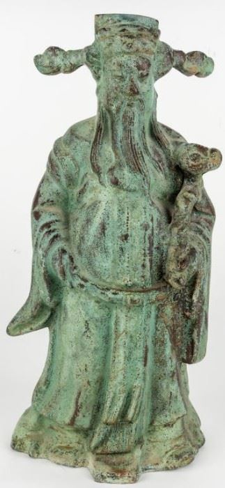 Lot 181 - Antique Bronze Statue Sanxing Lu