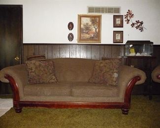 heavy duty Sofa with Sleigh Rolling Sides 