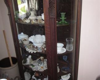 Antique Curio Cabinet and all thats in it!