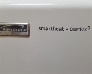 Kenmore Elite Quietpak washer and dryer - on pedastals (pedastals not pictured)