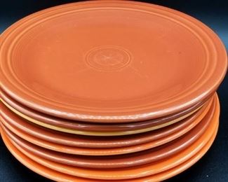 Fiesta plates, more red than seen in this image