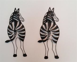 zebra metal art