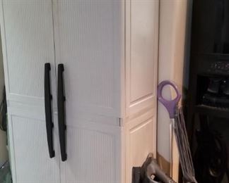 plastic storage cabinet - one of two in this sale