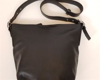 Vintage Coach leather bucket bag - black