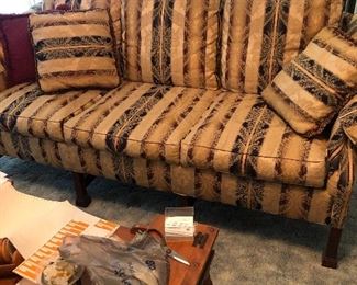 Nice striped couch in neutral shades