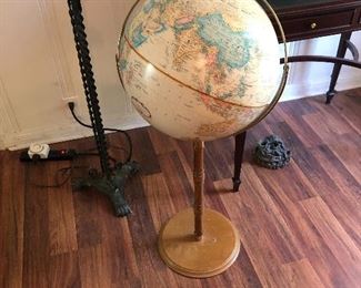 World globe on floor stand base