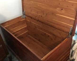 Nice cedar chest -- several water circles on top