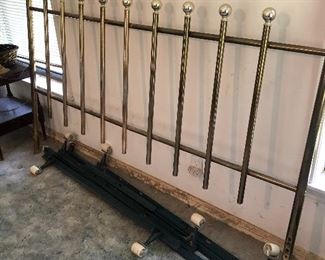 Brass king size headboard and frame
